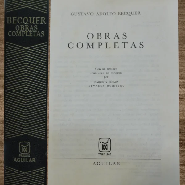 GUSTAVO ADOLFO BÉCQUER, OBRAS COMPLETAS (EDICIÓN AGUILAR)