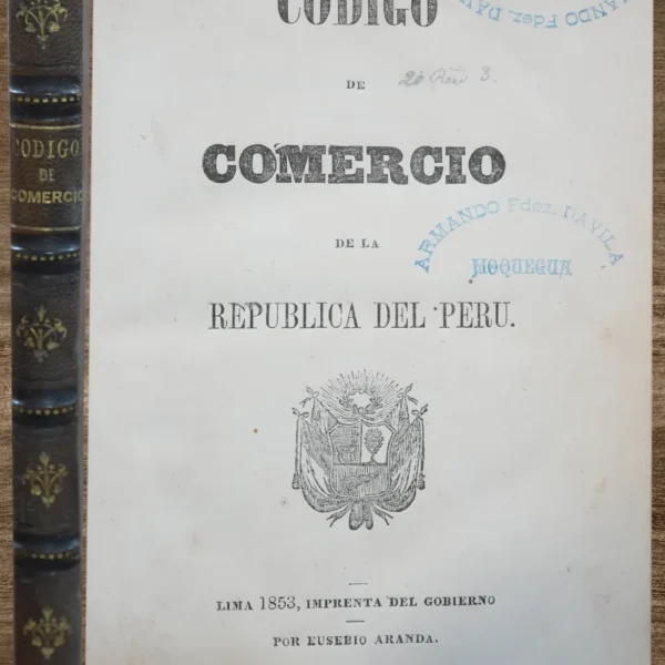 CODIGO DE COMERCIO DE LA REPUBLICA DEL PERU