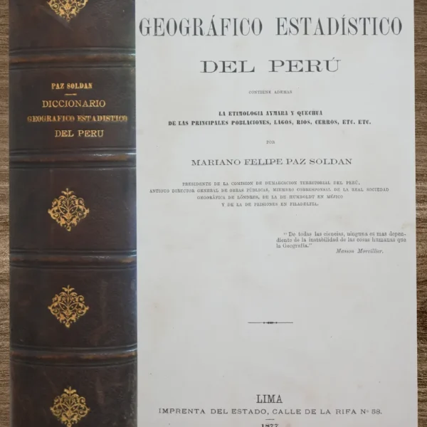 DICCIONARIO GEOGRAFICO ESTADISTICO DEL PERÚ