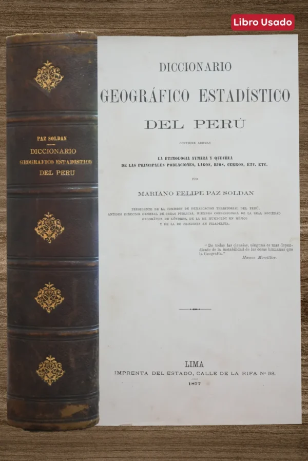 DICCIONARIO GEOGRAFICO ESTADISTICO DEL PERÚ