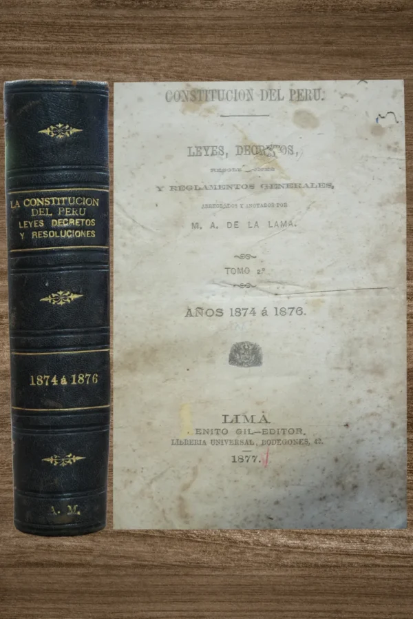 LA CONSTITUCIÓN DEL PERU LEYES, DECRETOS, RESOLUCIONES Y REGLAMENTOS GENERALES