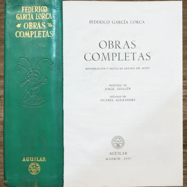 FEDERICO GARCÍA LORCA, OBRAS COMPLETAS (EDICIÓN AGUILAR)