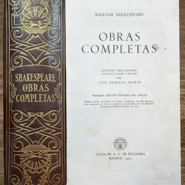 WILLIAM SHAKESPEARE, OBRAS COMPLETAS (EDICIÓN AGUILAR)