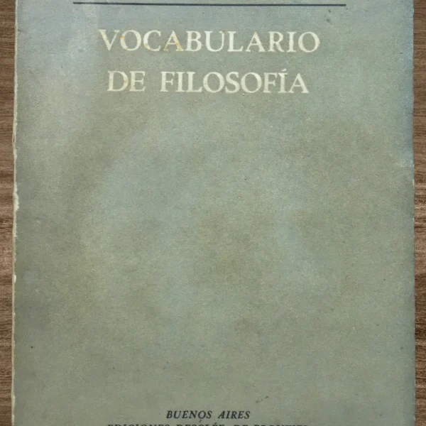 VOCABULARIO DE FILOSOFÍA