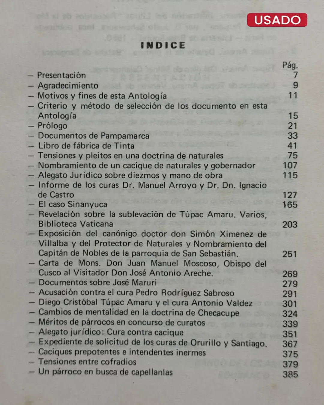TUPAC AMARU Y LA IGLESIA. ANTOLOGIA - Imagen 2