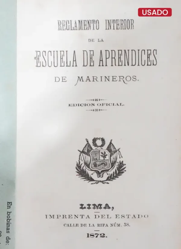 REGLAMENTO INTERIOR DE LA ESCUELA DE APRENDICES DE MARINEROS