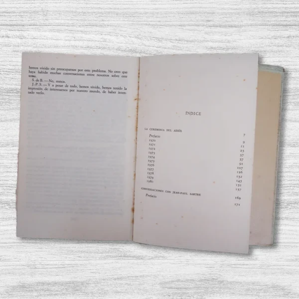 LA CEREMONIA DEL ADIOS SEGUIDO DE CONVERSACIONES CON JEAN-PAUL SARTRE AGOSTO – SETIEMBRE" 1974 - Imagen 2