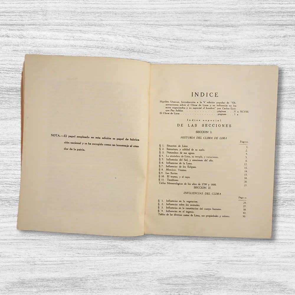 OBSERVACIONES SOBRE EL CLIMA DE LIMA Y SUS INFLUENCIA EN LOS SERES ORGANIZADOS EN ESPECIAL EL HOMBRE - Imagen 2