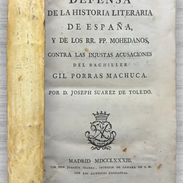 DEFENSA DE LA HISTORIA LITERARIA DE ESPAÑA