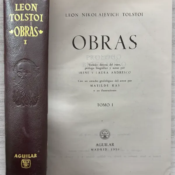 LEÓN NIKOLAIEVICH TOLSTÓI, OBRAS ESCOGIDAS – 2 TOMOS (EDICIÓN AGUILAR)