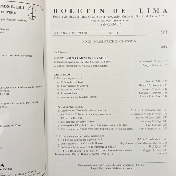 BOLETÍN DE LIMA N° 169/170 - Imagen 2