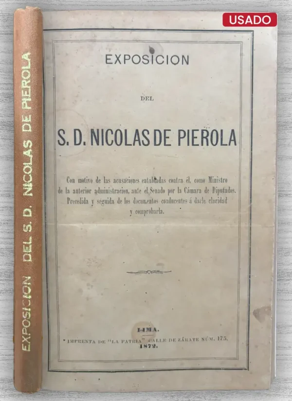 EXPOSICIÓN DEL S. D. NICOLÁS DE PIÉROLA