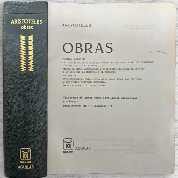 ARISTOTELES OBRAS