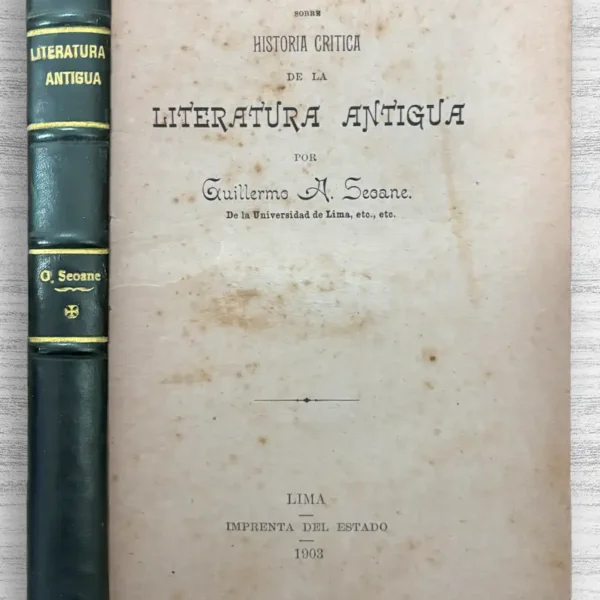 APUNTES SOBRE HISTORIA CRITICA DE LA LITERATURA ANTIGUA