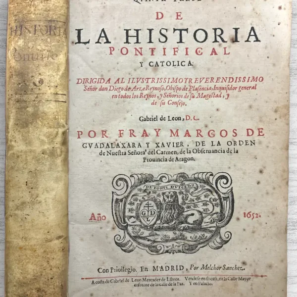 QUINTA PARTE DE LA HISTORIA PONTIFICAL Y CATÓLICA