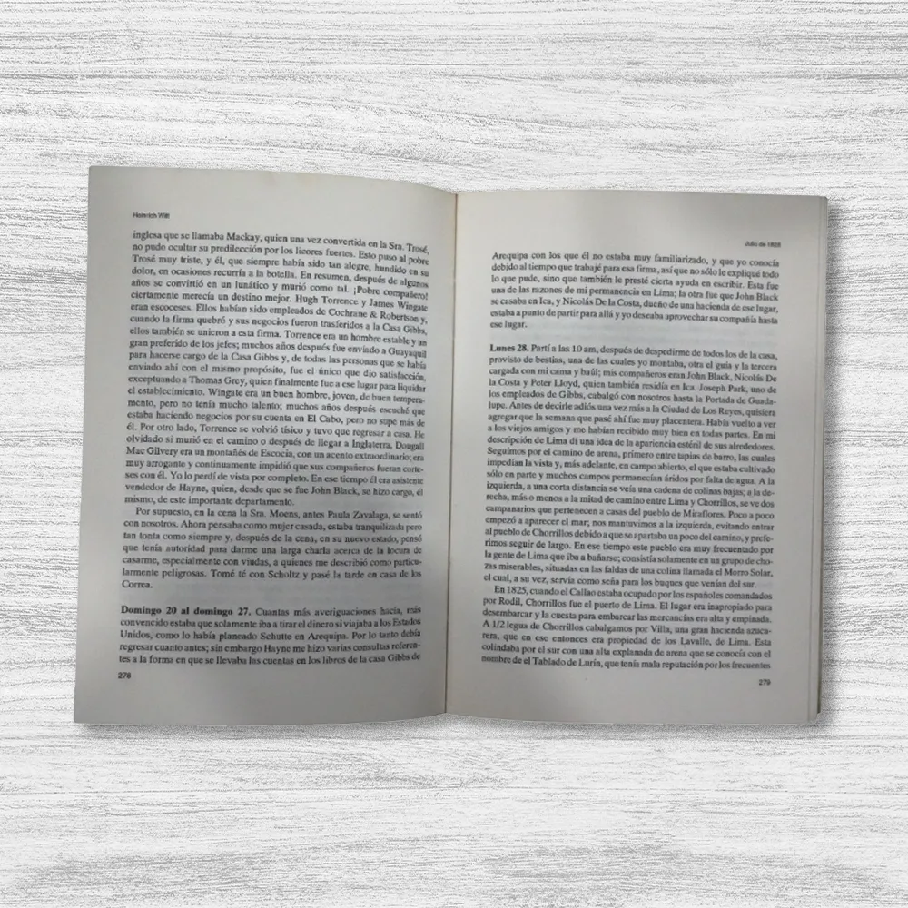 HEINRICH WITT. DIARIO 1824-1890. UN TESTIMONIO PERSONAL SOBRE EL PERÚ DEL SIGLO XIX (2 TOMOS - Imagen 2