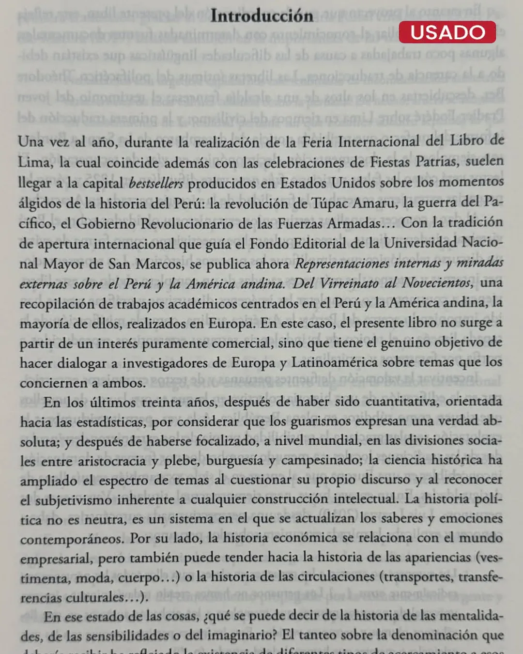 REPRESENTACIONES INTERNAS Y MIRADAS EXTERNAS SOBRE EL PERÚ Y LA AMÉRICA ANDINA. DEL VIRREINATO AL NOVECIENTOS - Imagen 3