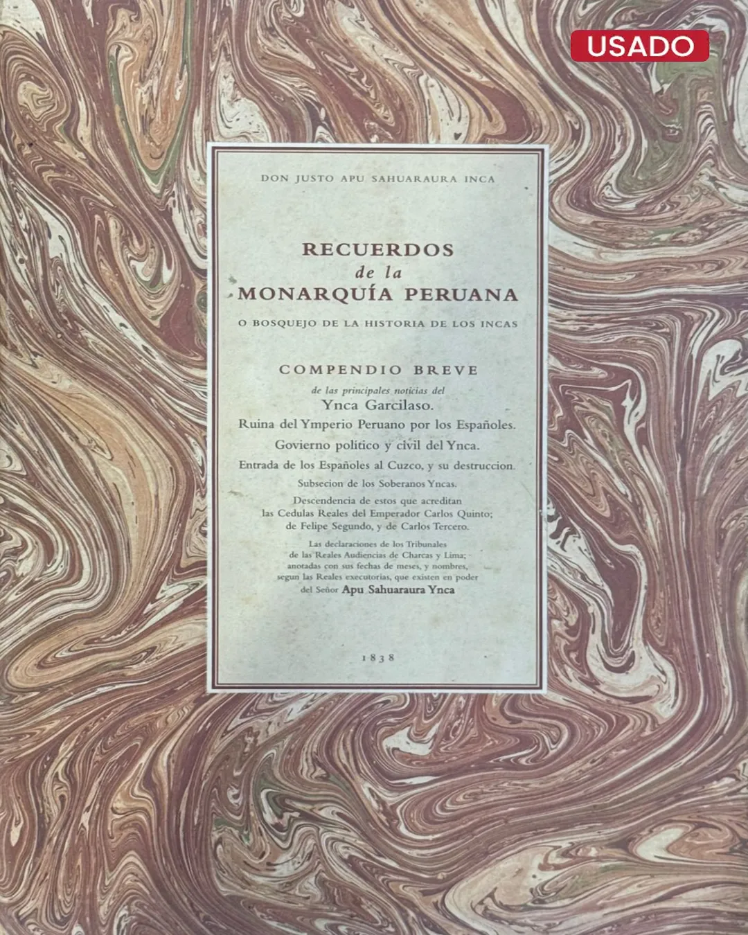 RECUERDOS DE LA MONARQUÍA PERUANA O BOSQUEJO DE LA HISTORIA DE LOS INCAS