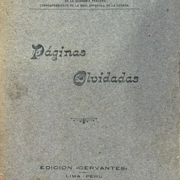PÁGINAS OLVIDADAS