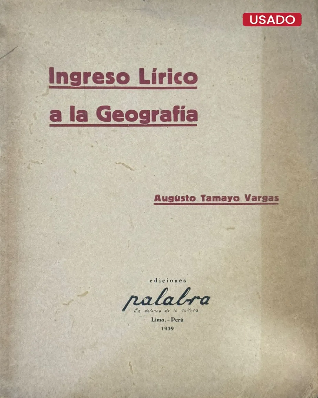 INGRESO LÍRICO A LA GEOGRAFÍA