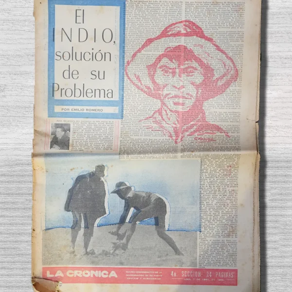 EL INDIO, SOLUCIÓN DE SU PROBLEMA – SECCIÓN DE DIARIO LA CRÓNICA (1953)