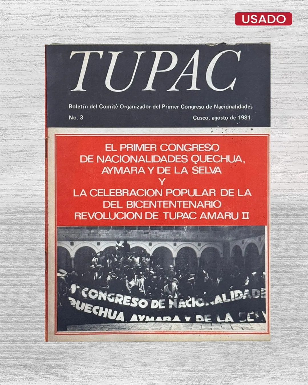 TUPAC: BOLETÍN DEL COMITÉ ORGANIZADOR DEL PRIMER CONGRESO DE NACIONALIDADES – NO. 3