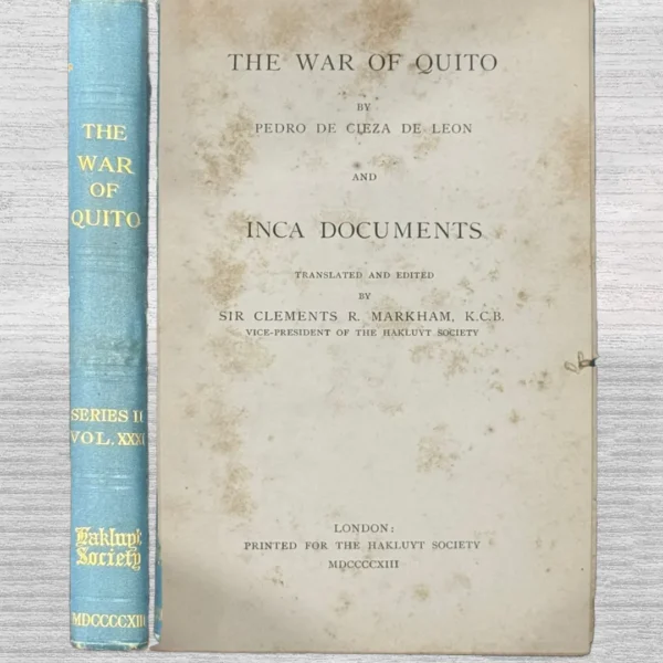 THE WAR OF QUITO AND INCA DOCUMENTS (TEXTO EN INGLES)