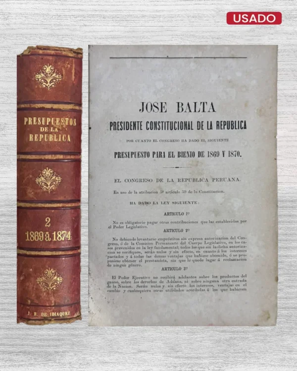 PRESUPUESTOS DE LA REPÚBLICA 2 – 1869 A 1874