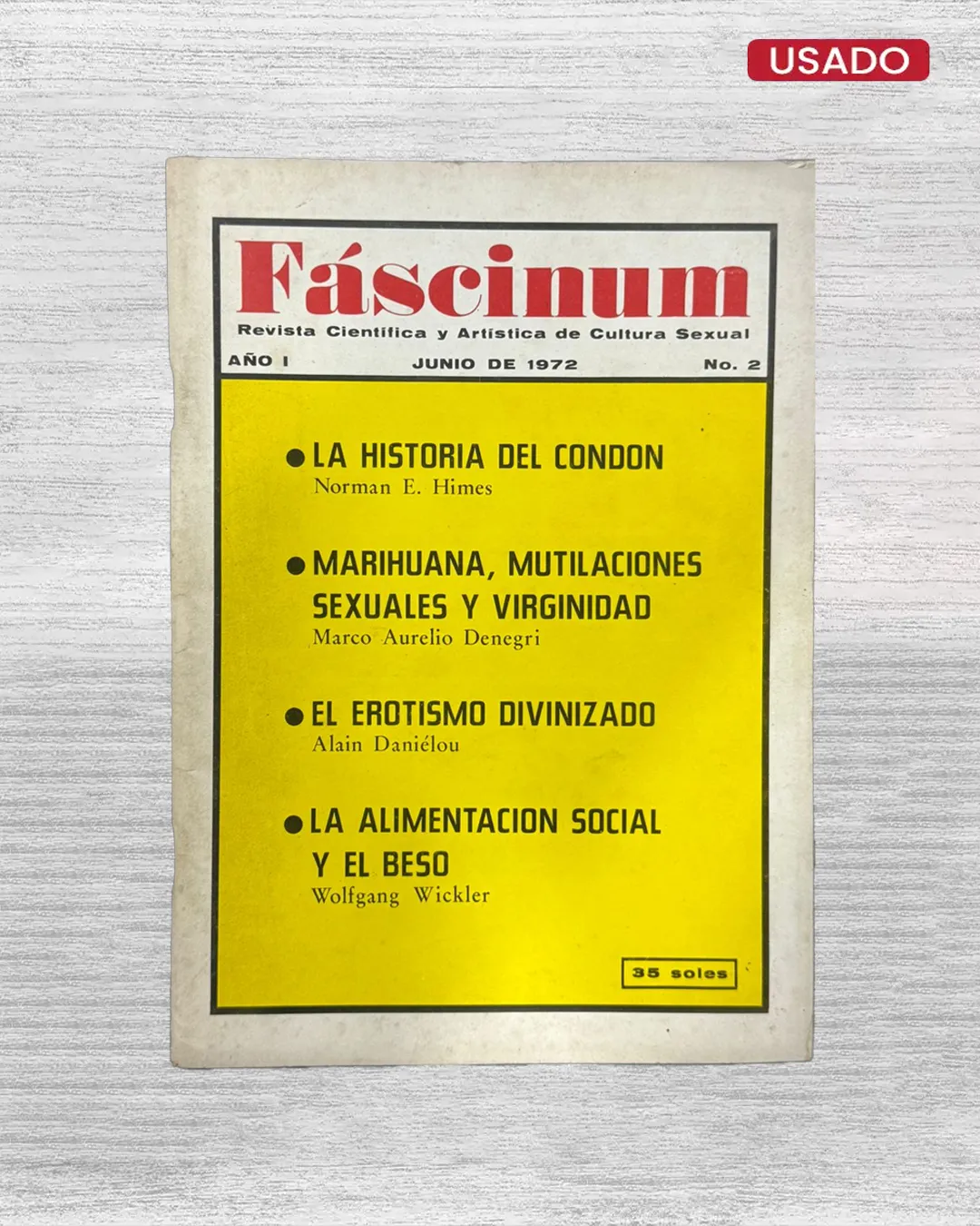 FÁSCINUM: REVISTA CIENTIFICA Y ARTISTICA DE CULTURA SEXUAL -DEL NUMERO 2 AL NUMERO 10 - Imagen 2