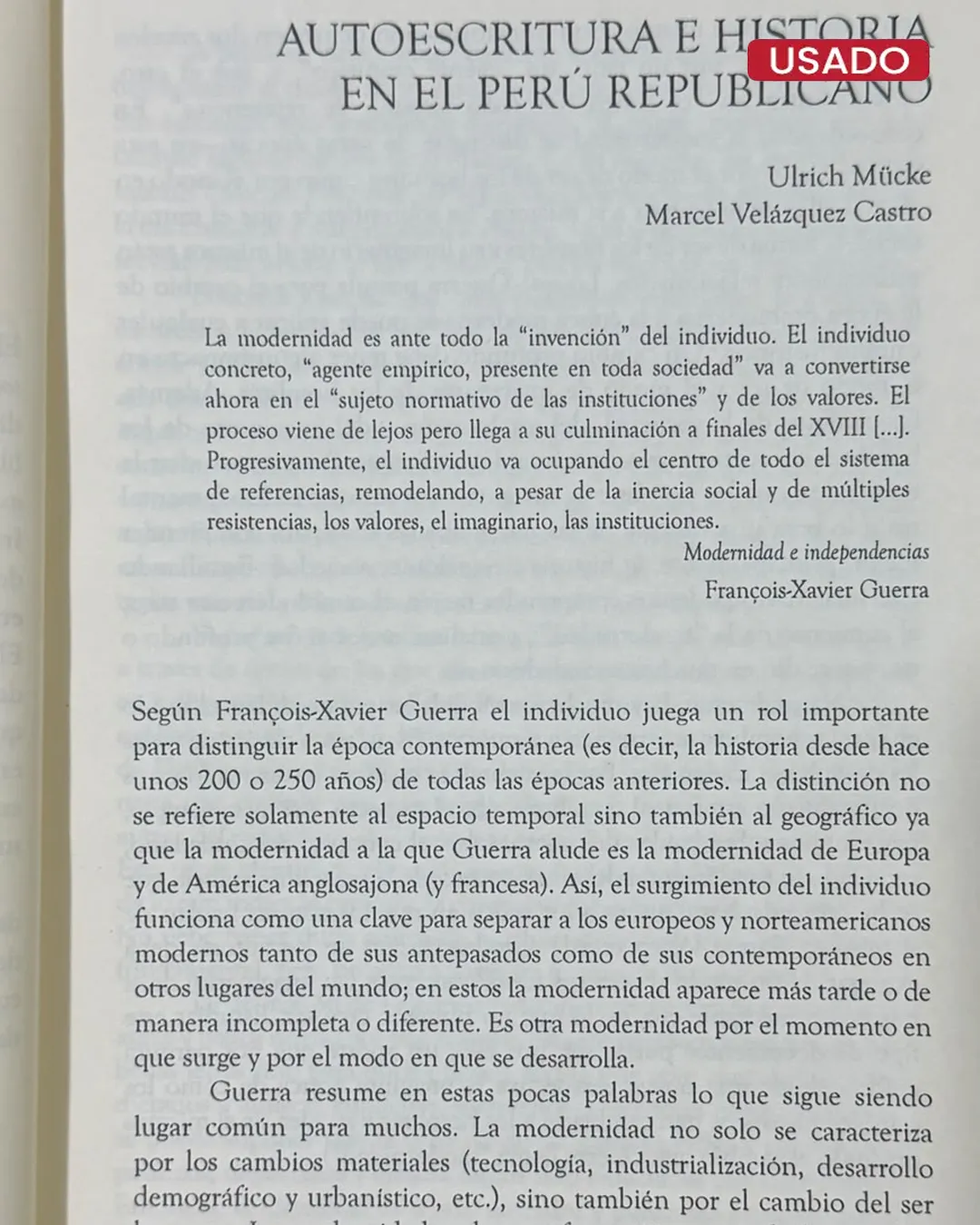 AUTOBIOGRAFÍA DEL PERÚ REPUBLICANO. ENSAYOS SOBRE HISTORIA Y LA NARRATIVA DEL YO - Imagen 2