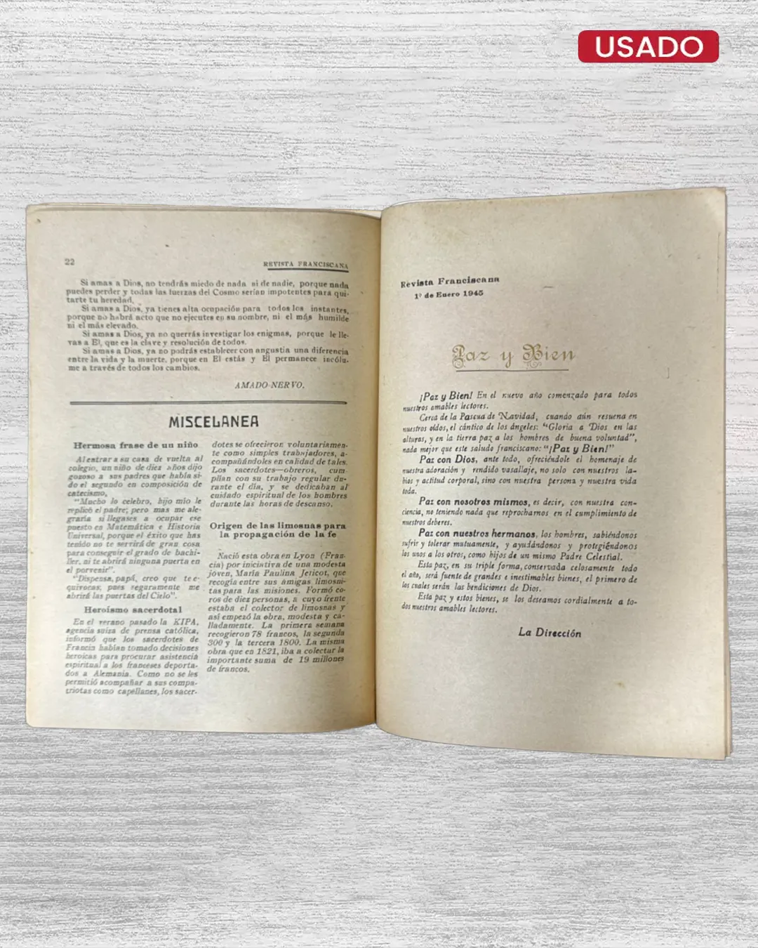 REVISTA FRANCISCANA DEL PERÚ – ENERO-1945 Nº 1 – AÑO XVIII - Imagen 3