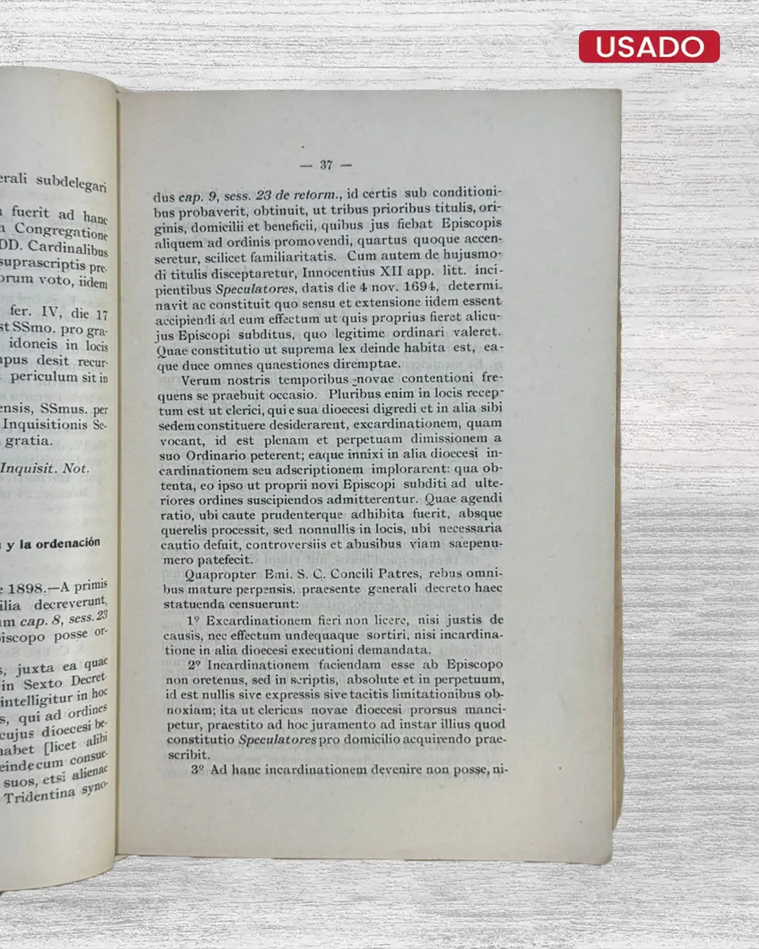 LEGISLACIÓN ECLESIÁSTICA DE LA ARQUIDIOCESIS DE LIMA – COMPILACIÓN TRIENAL DE LAS RESOLUCIONES DE LA SANTA SEDE Y DE LOS DECRETOS DEL ORDINARIO MÁS IMPORTANTES (TOMO I) 1898-1901 - Imagen 2