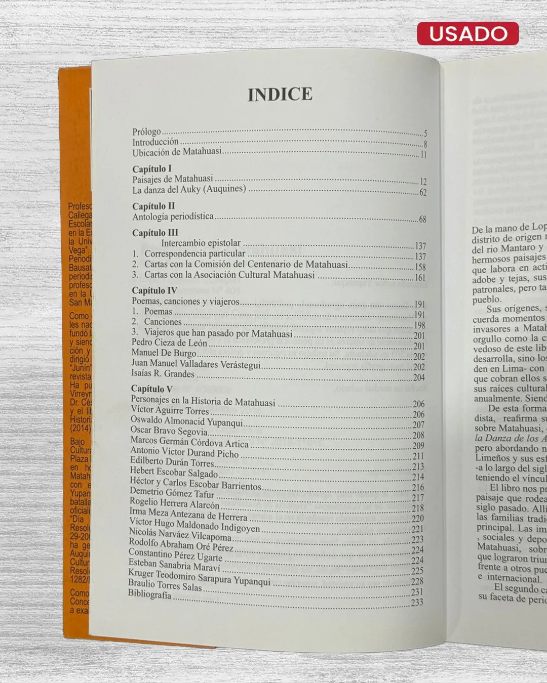 MATAHUASI: HISTORIA Y LA DANZA DE LOS AUQUINES / PAISAJES DE MATAHUASI, NOTAS PERIODSITICAS Y CORRESPONDENCIA (TOMO I Y TOMO II) - Imagen 4