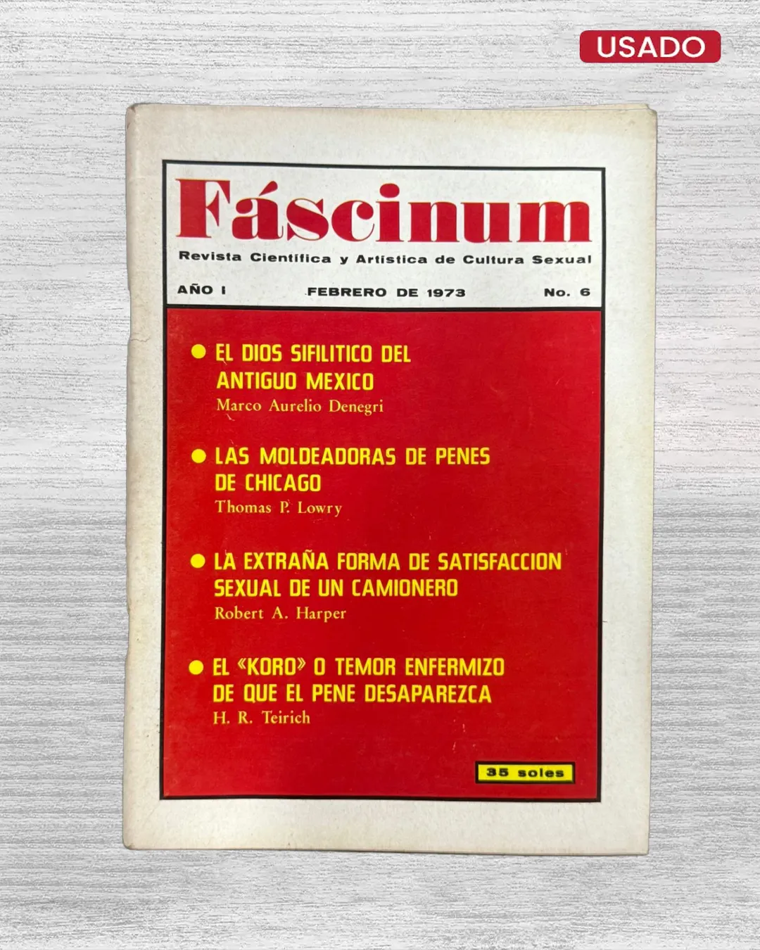 FÁSCINUM: REVISTA CIENTIFICA Y ARTISTICA DE CULTURA SEXUAL -DEL NUMERO 2 AL NUMERO 10 - Imagen 6