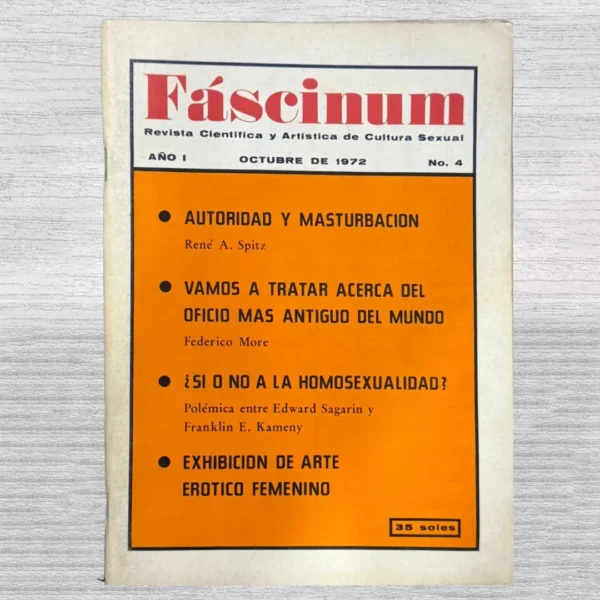 FÁSCINUM: REVISTA CIENTÍFICA Y ARTÍSTICA DE CULTURA SEXUAL – AÑO I – Nº 4