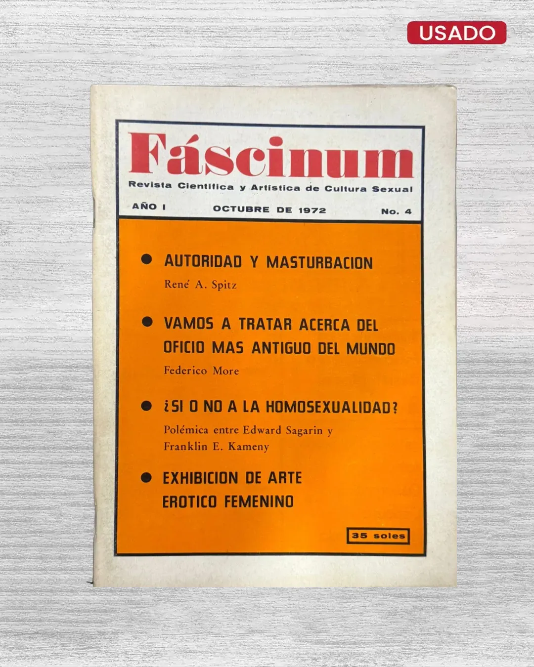 FÁSCINUM: REVISTA CIENTÍFICA Y ARTÍSTICA DE CULTURA SEXUAL – AÑO I – Nº 4
