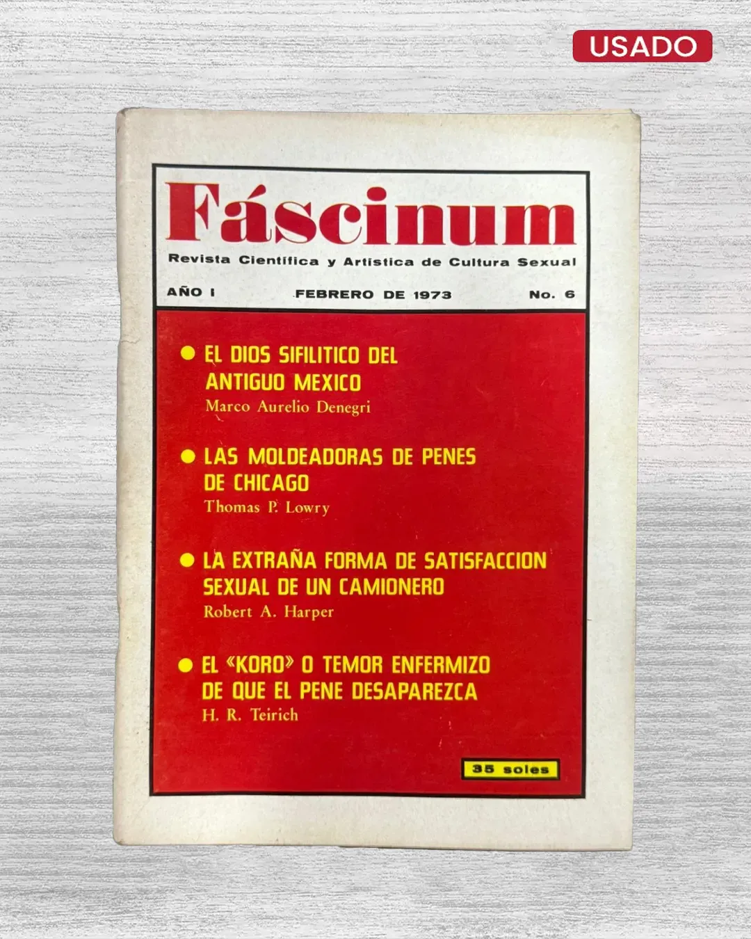 FÁSCINUM: REVISTA CIENTÍFICA Y ARTÍSTICA DE CULTURA SEXUAL – AÑO I – Nº 6