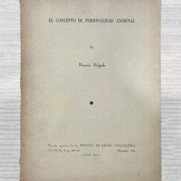 EL CONCEPTO DE PERSONALIDAD ANORMAL