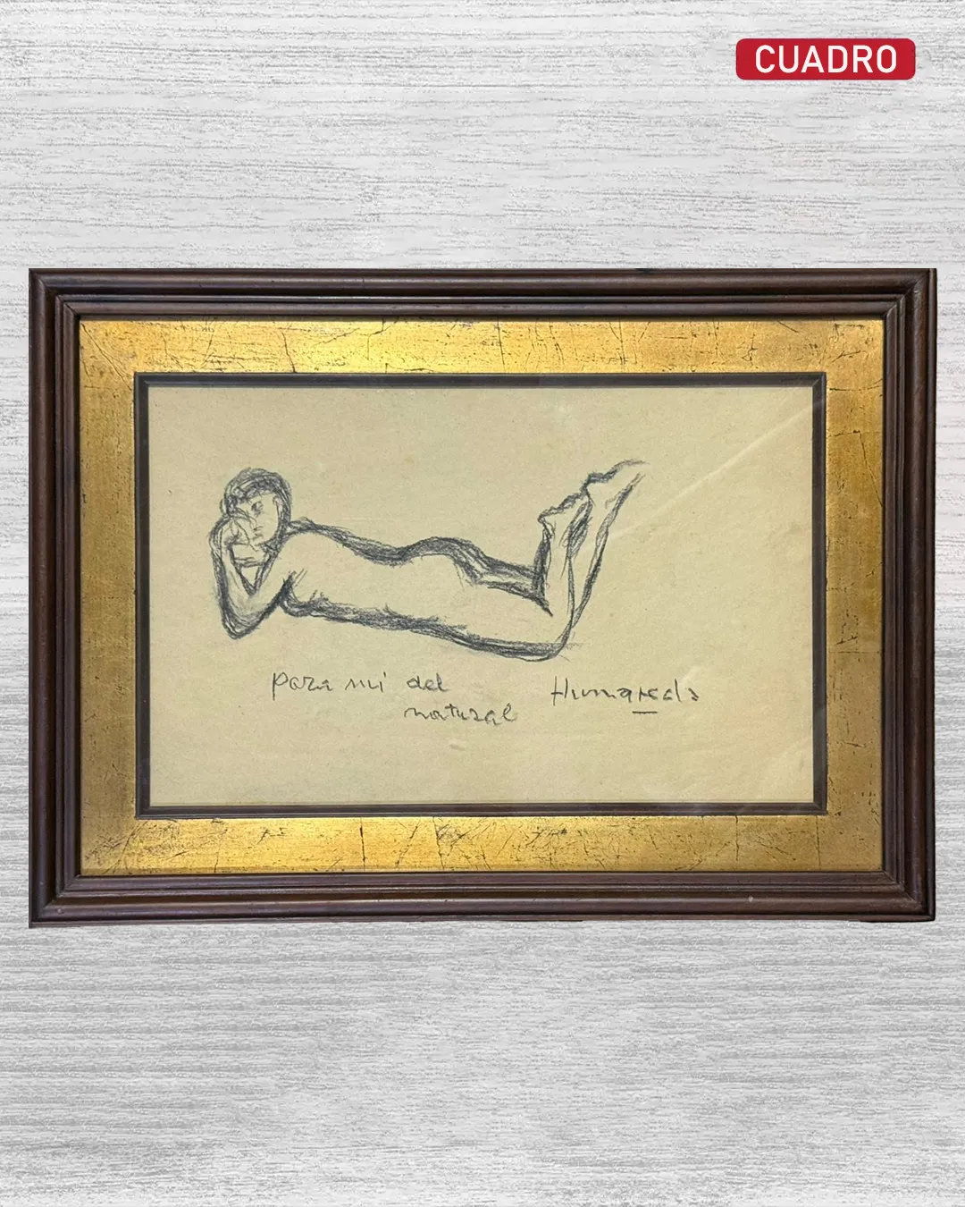 BOCETO DE VICTOR HUMAREDA: DESNUDO DE MUJER
