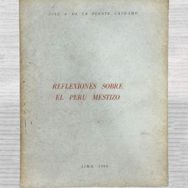 REFLEXIONES SOBRE EL PERÚ MESTIZO