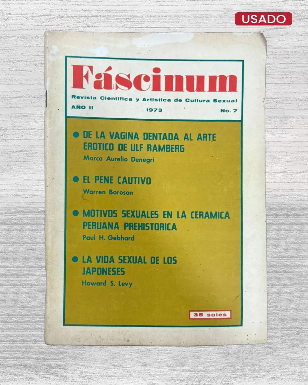 FÁSCINUM: REVISTA CIENTÍFICA Y ARTÍSTICA DE CULTURA SEXUAL – AÑO II – Nº 7