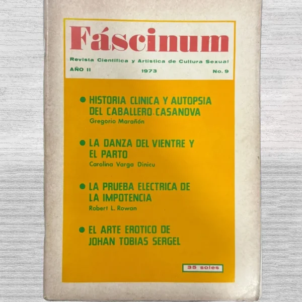 FÁSCINUM: REVISTA CIENTÍFICA Y ARTÍSTICA DE CULTURA SEXUAL – AÑO II – Nº 9