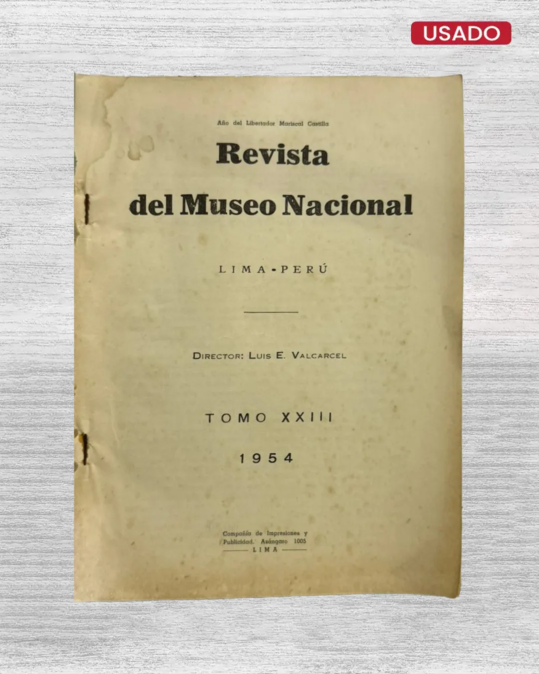 REVISTA DEL MUSEO NACIONAL TOMO XXIII