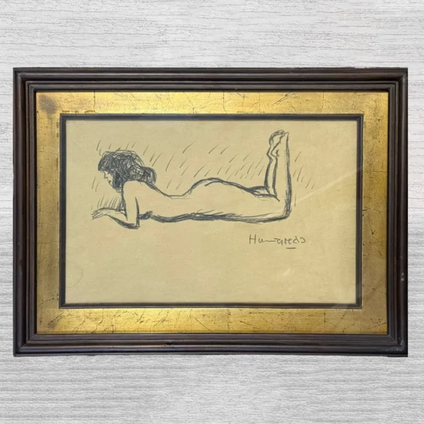 BOCETO DE VICTOR HUMAREDA: «DESNUDO DE MUJER»