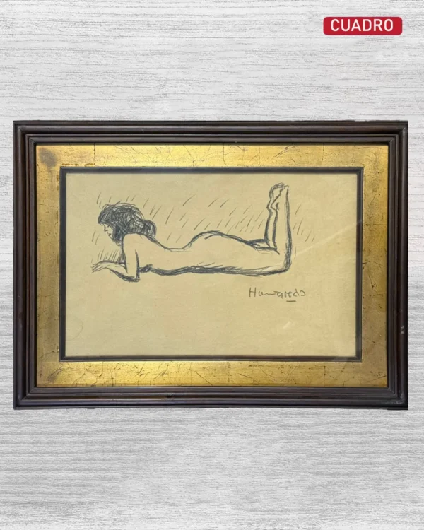 BOCETO DE VICTOR HUMAREDA: «DESNUDO DE MUJER»