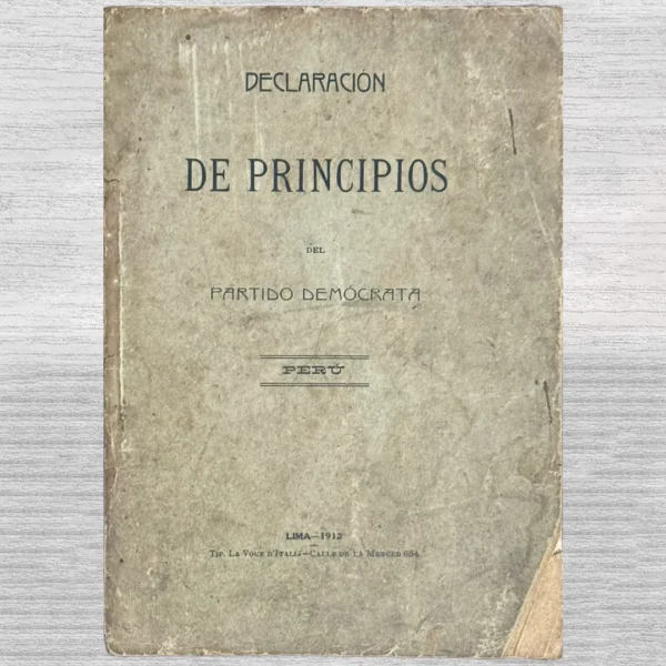 DECLARACION DE PRINCIPIOS DE PARTIDO DEMOCRATA