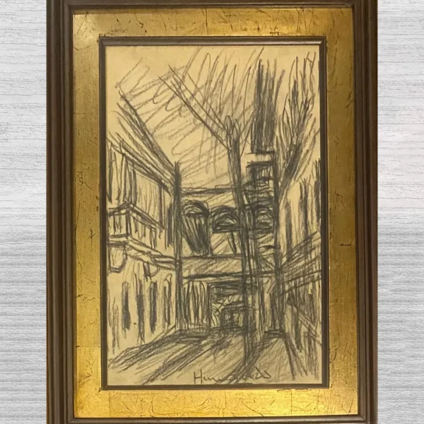 BOCETO DE VICTOR HUMAREDA: ARQUITECTURA CON BALCONES