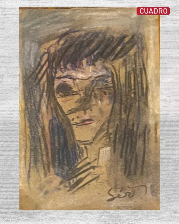 BOCETO DE SERVULO GUTIERREZ: ROSTRO DE SANTA ROSA