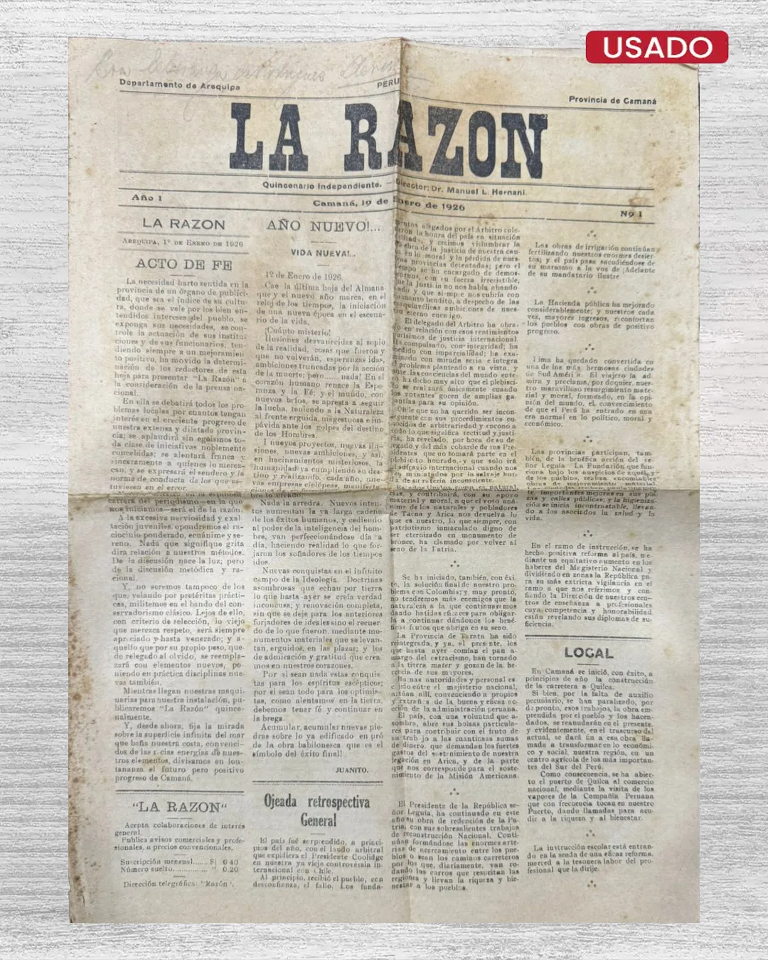 QUINCENARIO INDEPENDIENTE LA RAZON