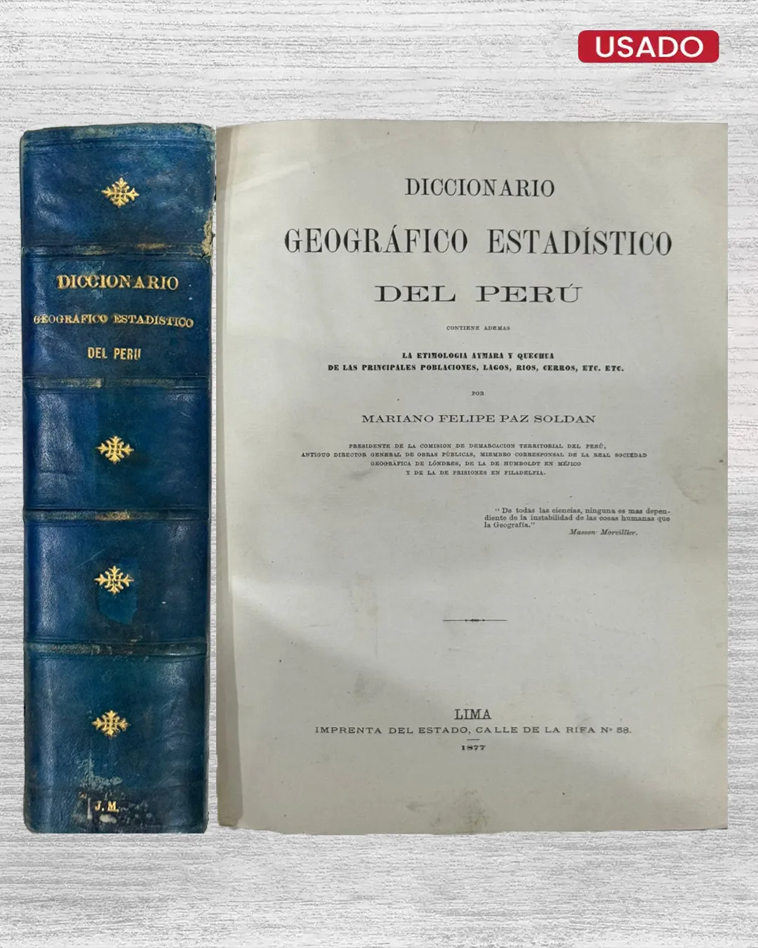 DICCIONARIO GEOGRÁFICO ESTADÍSTICO DEL PERÚ (1877)
